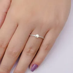 Anel círculo e microzircônias