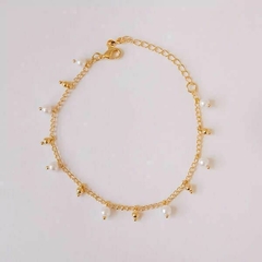 Pulseira Elos com Pérolas e Bolinhas - comprar online