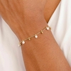 Pulseira Elos com Pérolas e Bolinhas