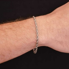 Pulseira masculina no aço