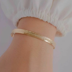 Bracelete aberto escovado