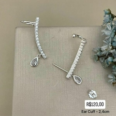 Earcuff cravejado com gota