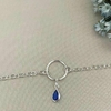 Pulseira círculo e gota azul