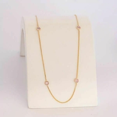 Colar Comprido Tiffanys Rosa Claro - comprar online