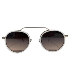 Óculos de Sol Amsterdã Branco/Dourado