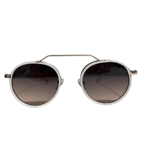 Óculos de Sol Amsterdã Branco/Dourado