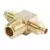 Conector tee bronce 8mm rosca central con tuercas
