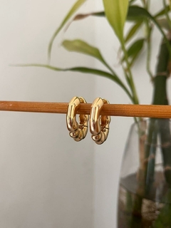 Maxi Argollas Infladas Gold - comprar online