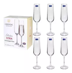 COPA DE CHAMPAGNE DE CRISTAL BOHEMIA ORIGINAL MODELO STRIX - comprar online