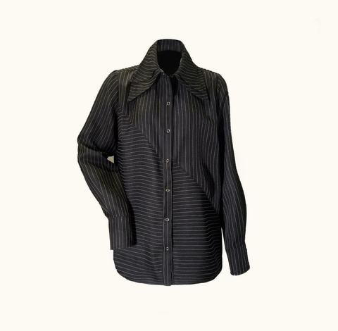 Camisa Érika preto listrado