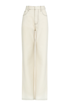 Calça Jeans Imogen Off White Andrea Bogosian - Trevi