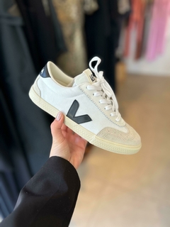 VOLLEY CANVAS WHITE BLACK - Trevi