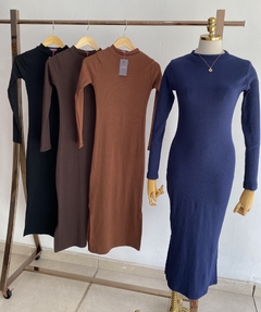 Vestido canelado Aline