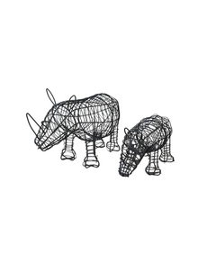 escultura rinoceronte em metal- p na internet