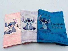 Kit Toalha Lavabo Bordada Personalizada Infantil – Stitch na internet