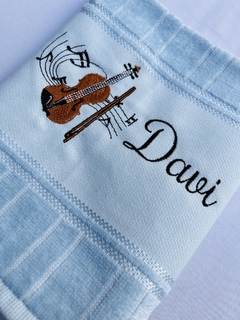 Toalha Lavabo Bordada Personalizada 30 x 45 cm - Violino - comprar online