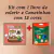 Kit com 1 livro de colorir Bob Cute - Cotidiano e Canetinhas com 12 cores