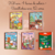 Kit com 4 livros de colorir + Canetinhas com 12 cores: Cozy animals; Cozy christmas; Farm friends; Fuzzy friends