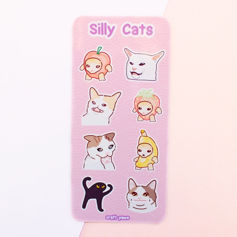 Plantilla stickers Silly cats II - comprar en línea