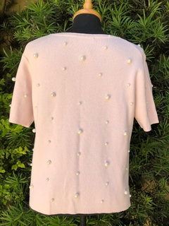 ZARA KNIT - BLUSA TRICOT PÉROLAS - M na internet