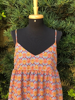 AMARO - VESTIDO LARANJA ESTAMPADO - comprar online