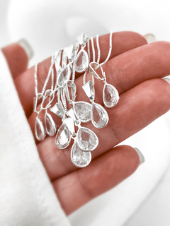 Conjunto PROMO cadena de plata 45 cm + dije de plata 925 y cristal