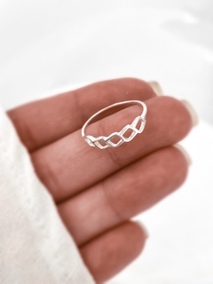 Anillo rombos P925 - comprar online