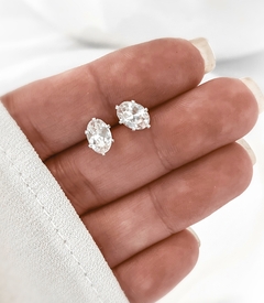 Aros óvalo de cristal par P925