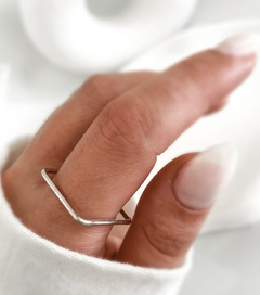 Anillo cuadrado P925 - comprar online