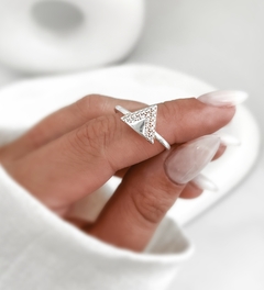 Anillo triangulo de cristal P925 - comprar online