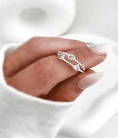 Anillo triple cristal P925