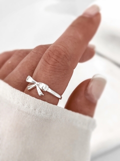 Anillo moño liso P925 - comprar online