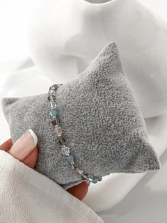 Pulsera cristales y esferas de plata P925
