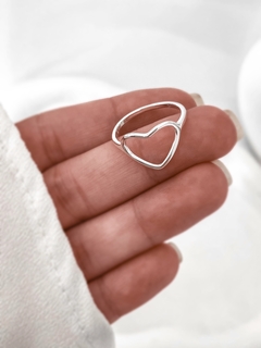Anillo corazón calado P925 - comprar online