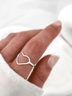 Anillo corazón calado P925