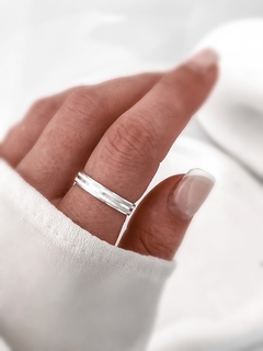 Anillo cinta diamantada P925 - comprar online