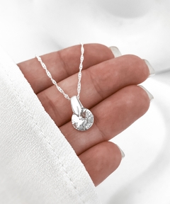 Conjunto PROMO cadena de plata 45 cm + dije de plata 925 y cristal