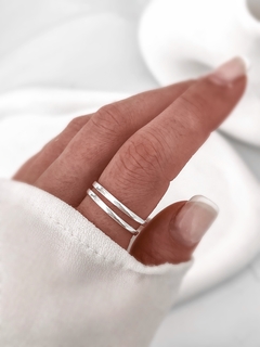 Anillo línea doble P925 - comprar online