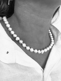 Collar perlas de río P925