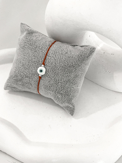 Pulsera ojo y bolita de plata P925 - comprar online