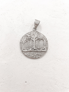 Medalla artesanal maciza árbol de la vida p925