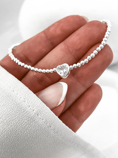 Pulsera corazón de cristal P925 - comprar online