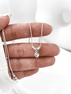 Cadena dijes corazoncitos