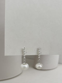 Aros plata y perla de río P925