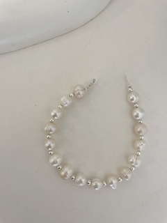 Pulsera perla de río y plata P925 - comprar online