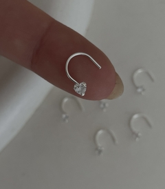 Piercing nostril corazón P925 - comprar online