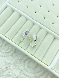 Aro cuadrado con Strass - joyería rubí