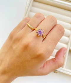 Anillo Violet Giratorio