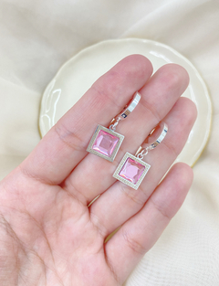 Aros colgantes cuadrado - joyería rubí