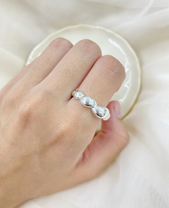 Anillo acero blanco
